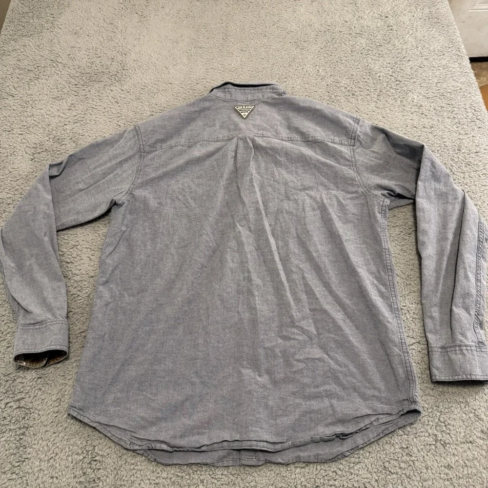Columbia Performance Hunting Gear Men's Button Up Shirt Size‎ Large Blue